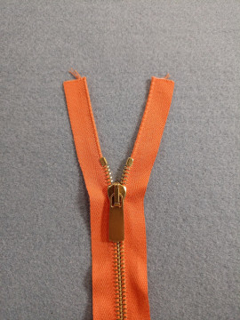 Молния 111см металл т.5 2бег. (тыквенный) арт: MM2488